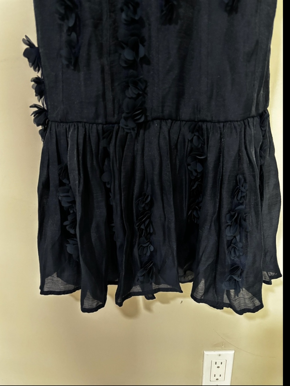 Petal & Pup Posedly Rosette Mermaid Midi Dress Navy Size Small - Picture 4 of 10